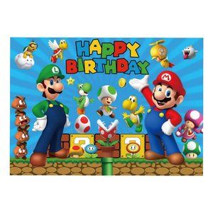 Super Mario 2pc Party Decoration Bundle